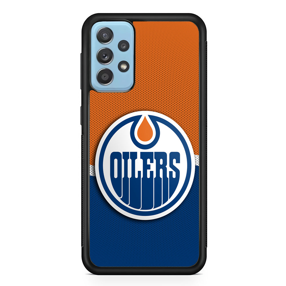 Hockey Edmonton Oilers NHL 002 Samsung Galaxy A72 Case-Phone Case-Rubber Black (2D Case)-Altracase