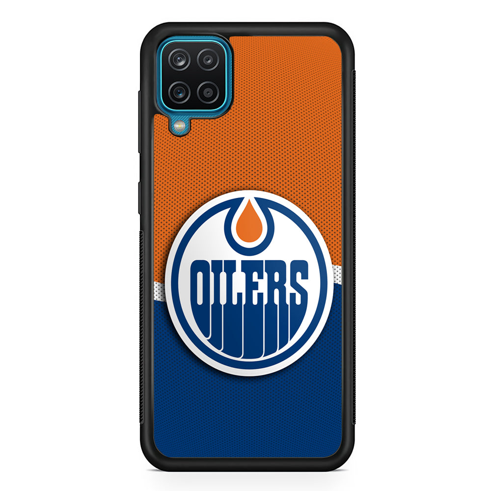 Hockey Edmonton Oilers NHL 002 Samsung Galaxy A12 Case-Phone Case-Rubber Black (2D Case)-Altracase