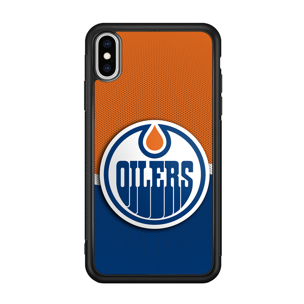 Hockey Edmonton Oilers NHL 002 iPhone Xs Case-Phone Case-Rubber Black (2D Case)-Altracase