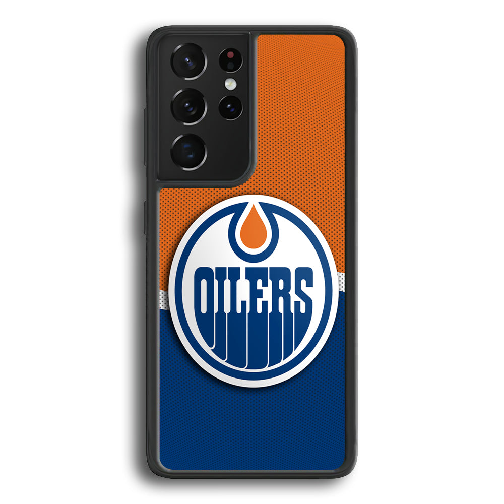 Hockey Edmonton Oilers NHL 002 Samsung Galaxy S21 Ultra Case-Phone Case-Rubber Black (2D Case)-Altracase