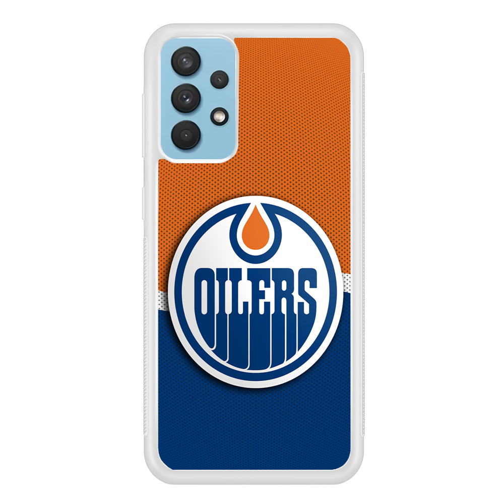 Hockey Edmonton Oilers NHL 002 Samsung Galaxy A32 Case-Phone Case-Rubber White (2D Case)-Altracase