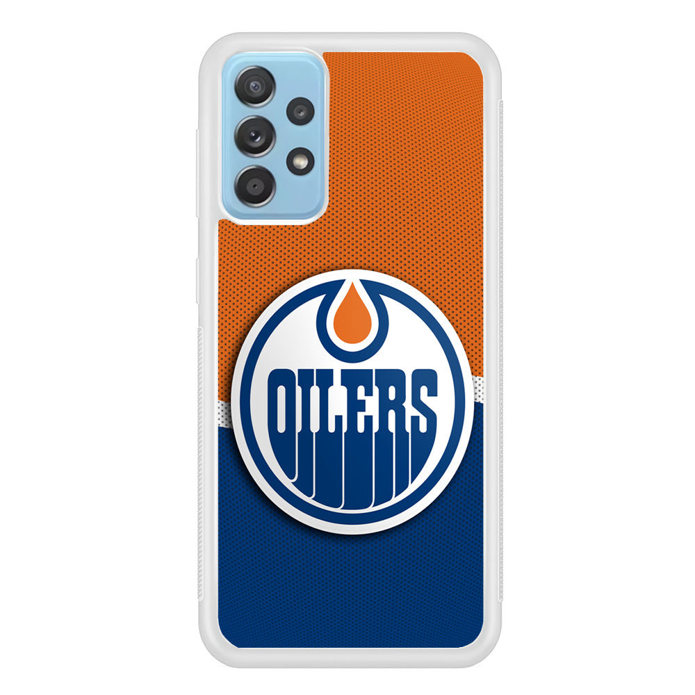 Hockey Edmonton Oilers NHL 002 Samsung Galaxy A72 Case-Phone Case-Rubber White (2D Case)-Altracase