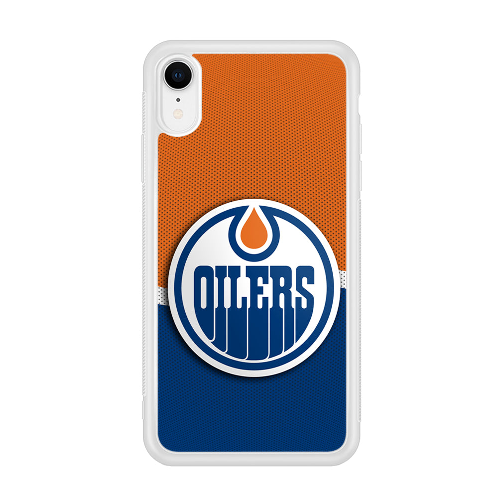 Hockey Edmonton Oilers NHL 002 iPhone XR Case-Phone Case-Rubber White (2D Case)-Altracase