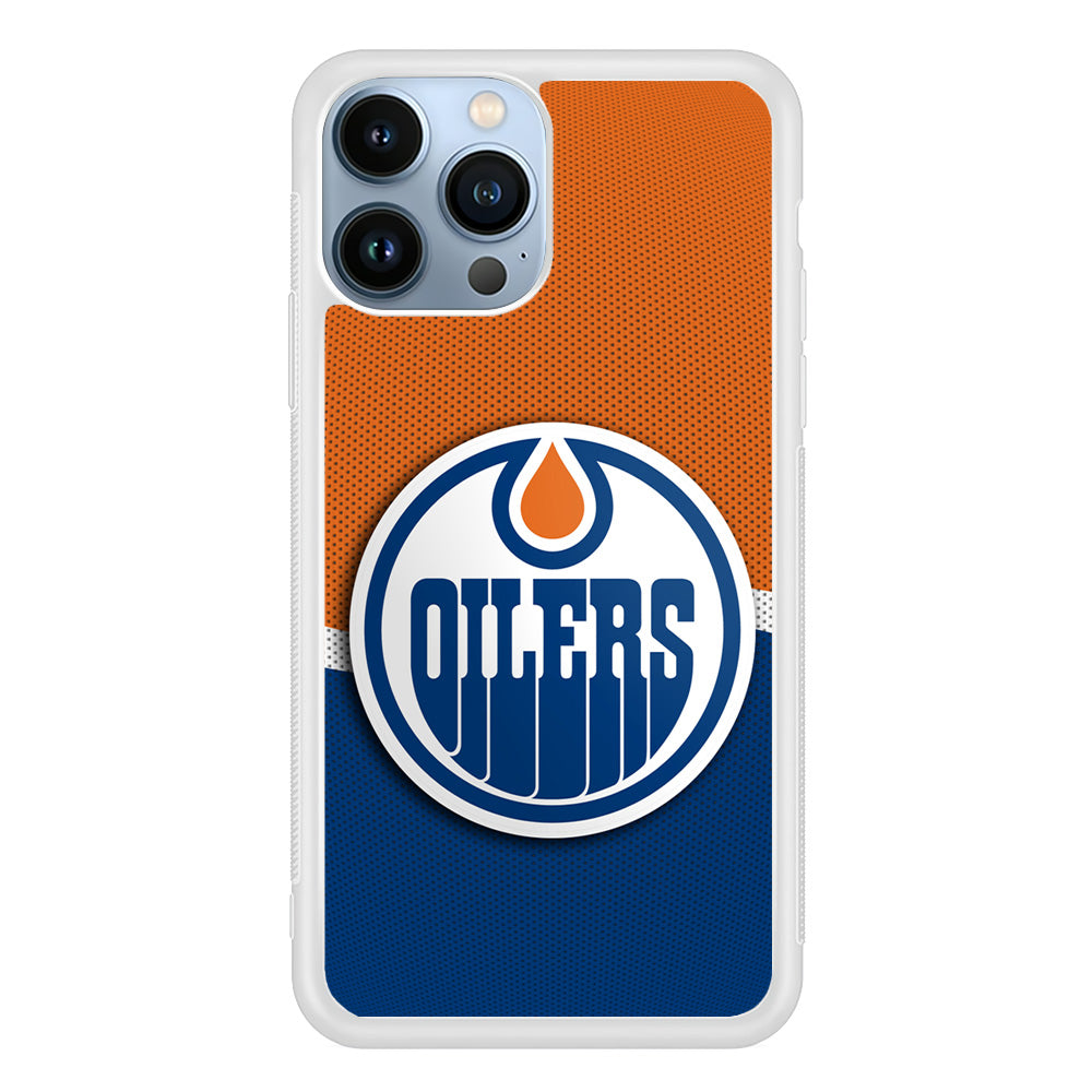 Hockey Edmonton Oilers NHL 002 iPhone 15 Pro Max Case-Phone Case-Rubber White (2D Case)-Altracase