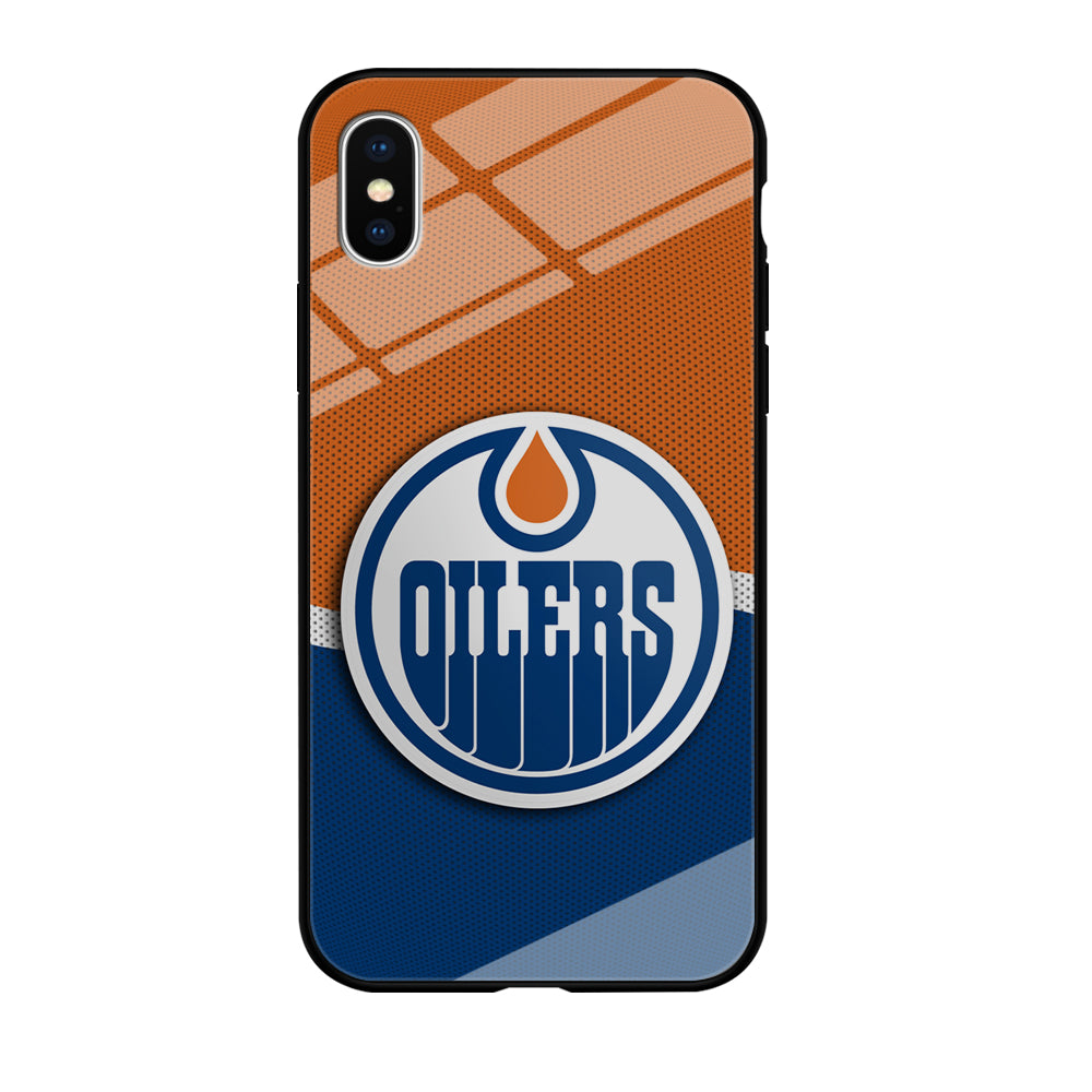 Hockey Edmonton Oilers NHL 002 iPhone Xs Case-Phone Case-Tempered Glass Case-Altracase