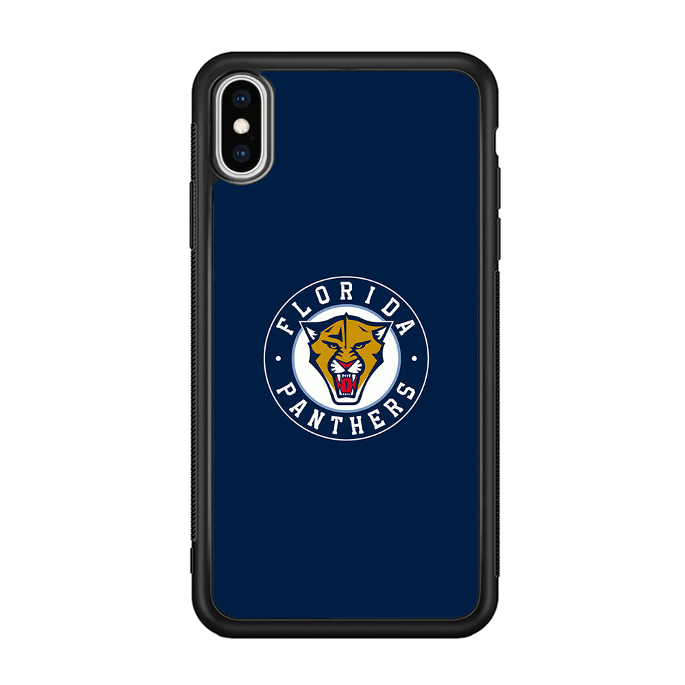 Hockey Florida Panthers NHL 001 iPhone Xs Case-Phone Case-Rubber Black (2D Case)-Altracase