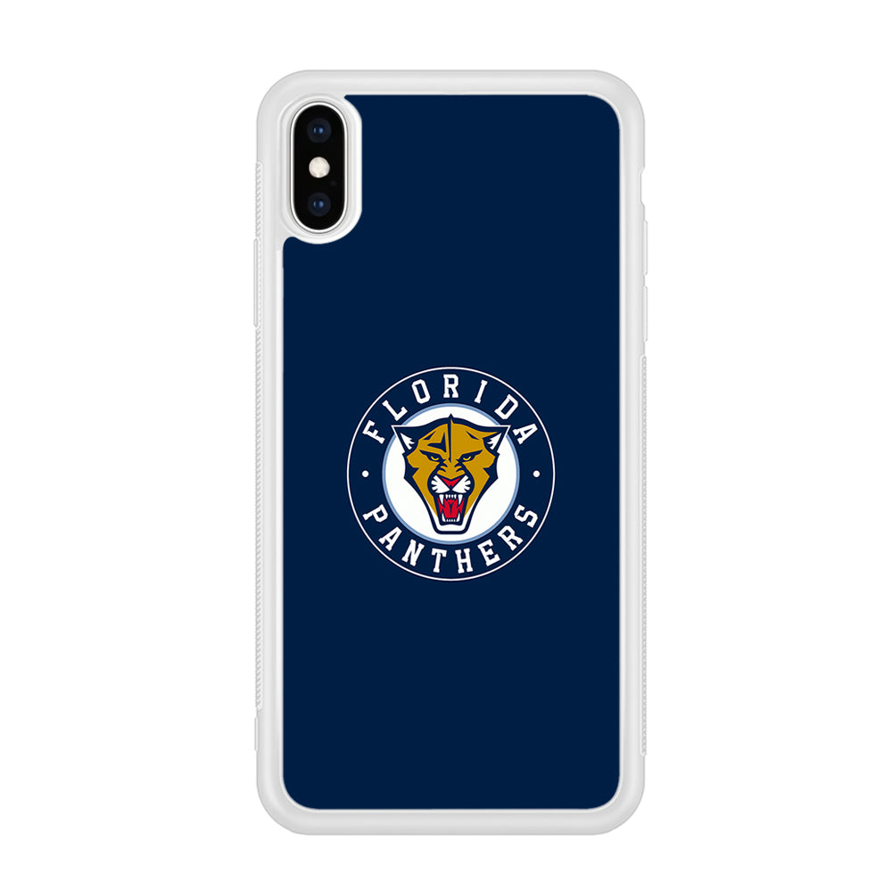 Hockey Florida Panthers NHL 001 iPhone Xs Case-Phone Case-Rubber White (2D Case)-Altracase