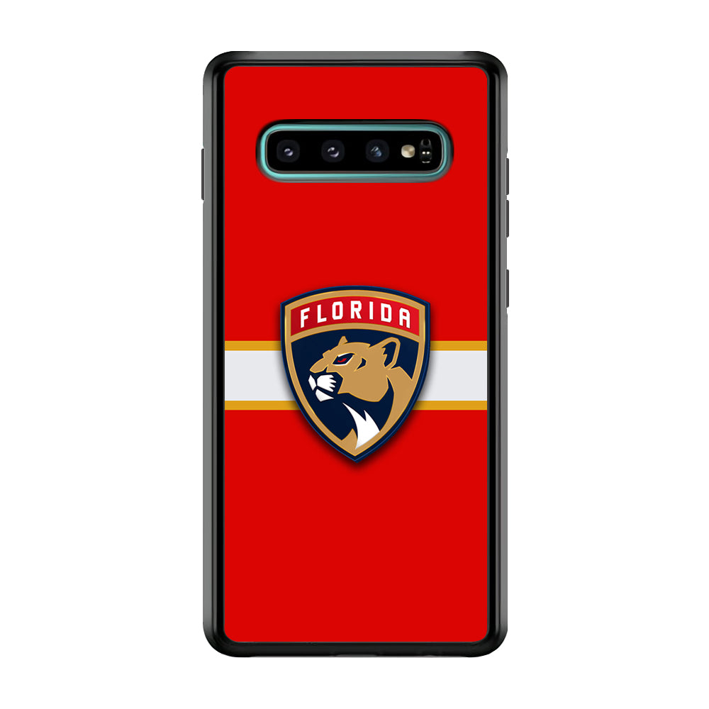 Hockey Florida Panthers NHL 002 Samsung Galaxy S10 Case-Phone Case-Rubber Black (2D Case)-Altracase