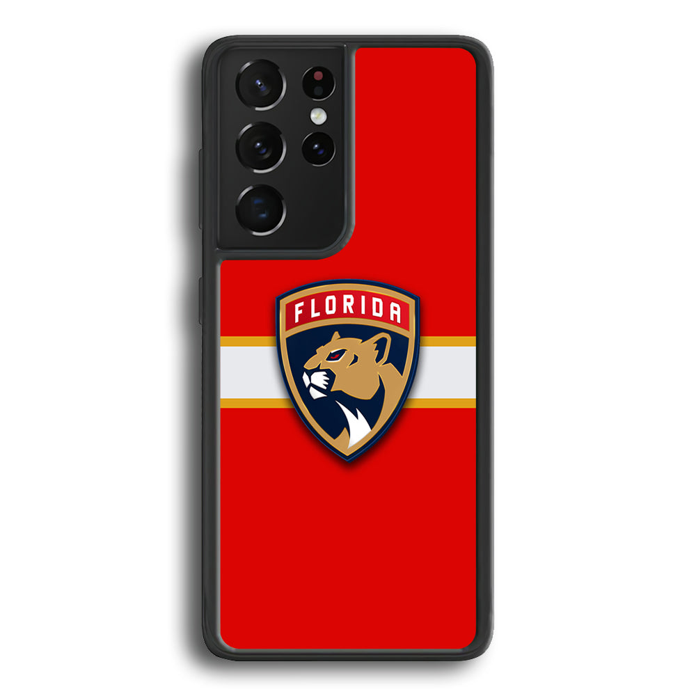 Hockey Florida Panthers NHL 002 Samsung Galaxy S24 Ultra Case-Phone Case-Rubber Black (2D Case)-Altracase