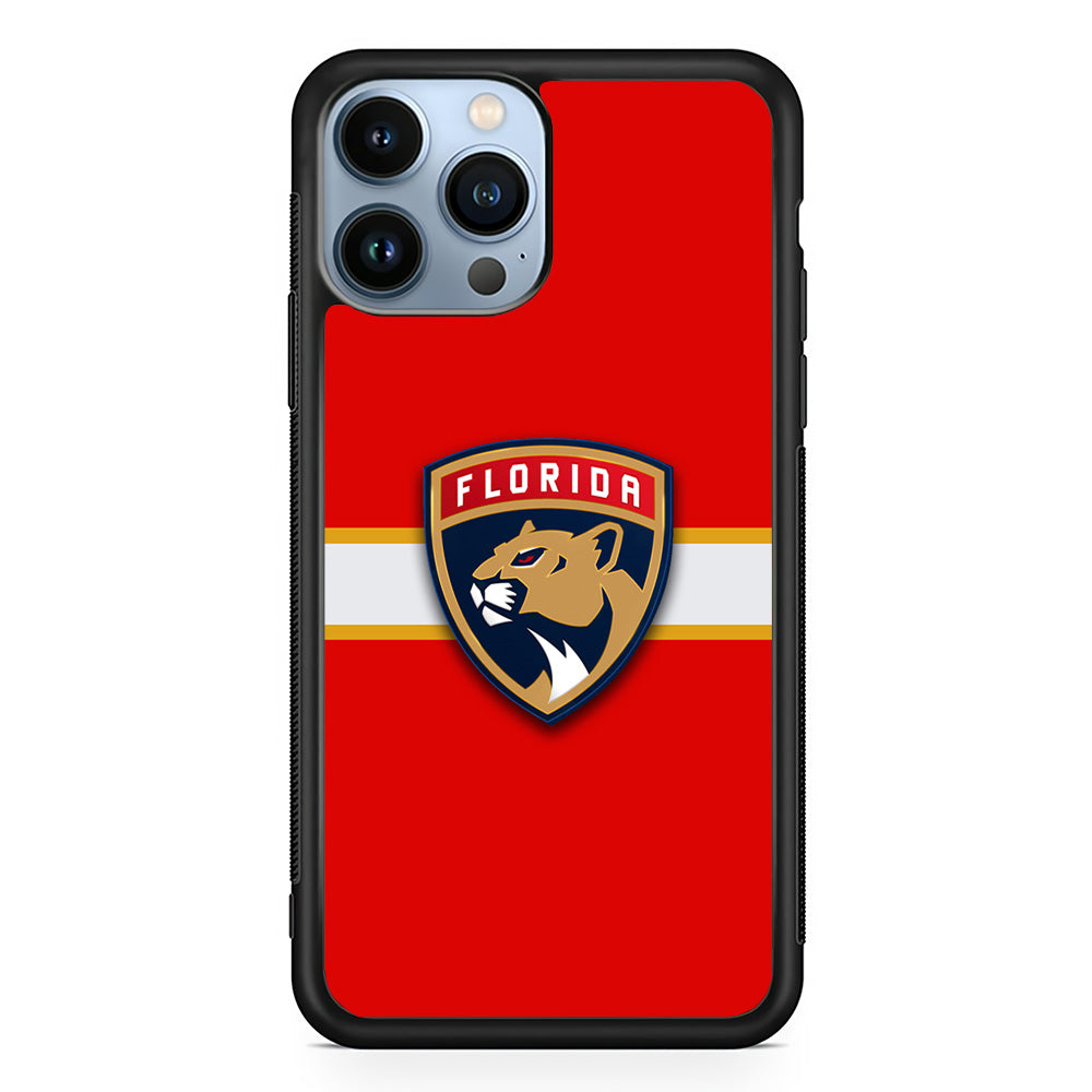 Hockey Florida Panthers NHL 002 iPhone 15 Pro Max Case-Phone Case-Rubber Black (2D Case)-Altracase