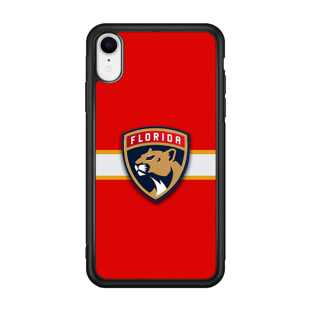 Hockey Florida Panthers NHL 002 iPhone XR Case-Phone Case-Rubber Black (2D Case)-Altracase