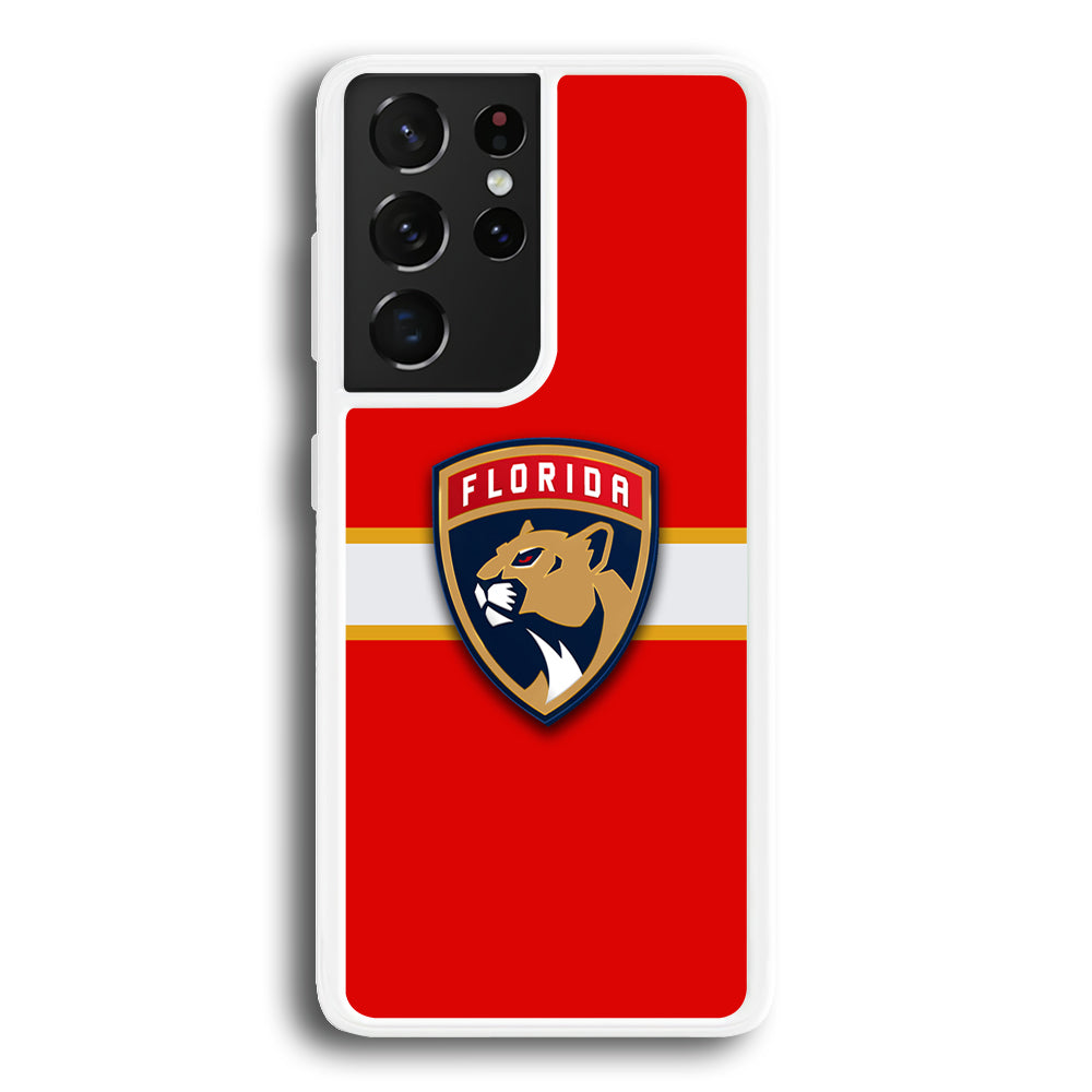 Hockey Florida Panthers NHL 002 Samsung Galaxy S24 Ultra Case-Phone Case-Rubber White (2D Case)-Altracase