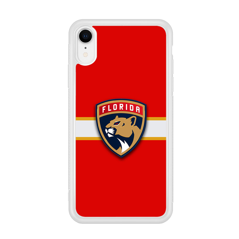 Hockey Florida Panthers NHL 002 iPhone XR Case-Phone Case-Rubber White (2D Case)-Altracase