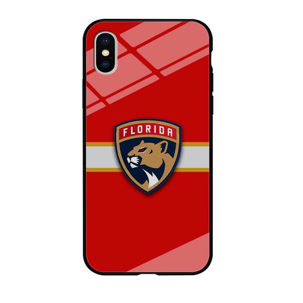 Hockey Florida Panthers NHL 002 iPhone Xs Case-Phone Case-Tempered Glass Case-Altracase