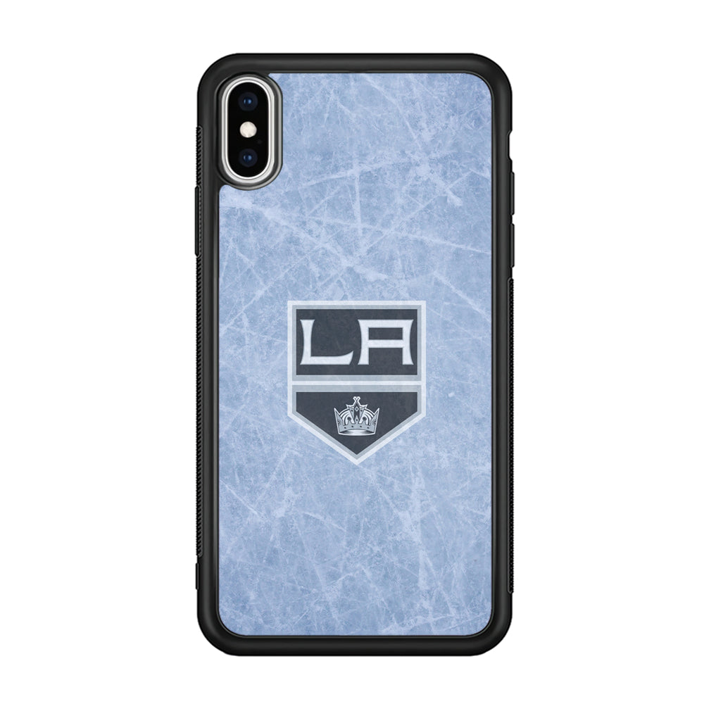 Hockey Los Angeles Kings NHL 001 iPhone Xs Case-Phone Case-Rubber Black (2D Case)-Altracase