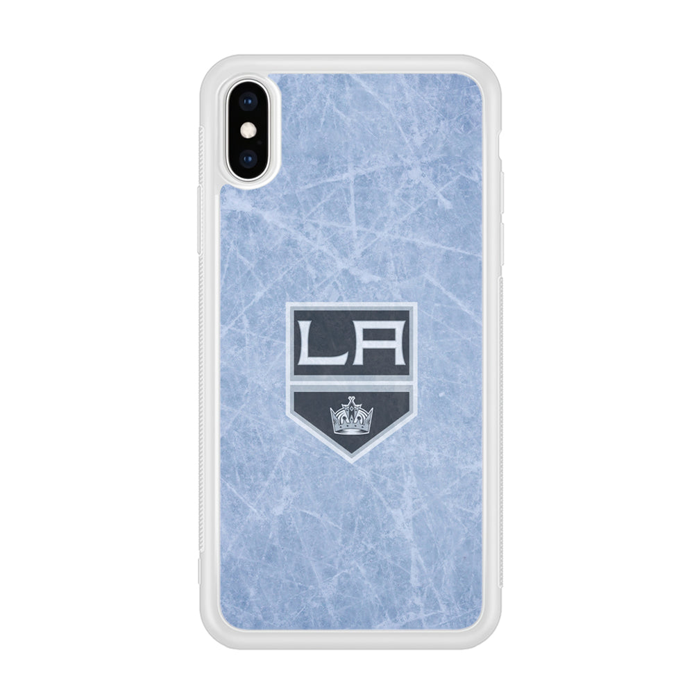 Hockey Los Angeles Kings NHL 001 iPhone Xs Case-Phone Case-Rubber White (2D Case)-Altracase