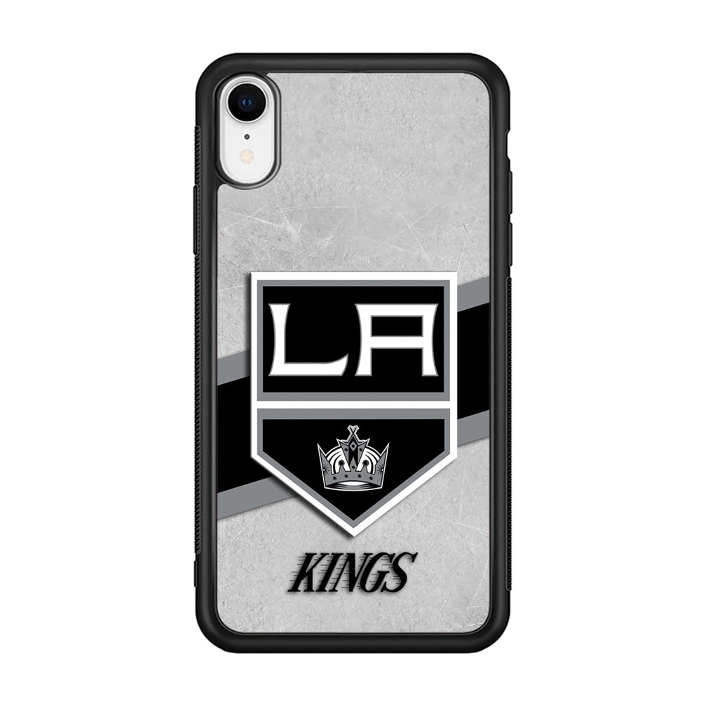 Hockey Los Angeles Kings NHL 002 iPhone XR Case-Phone Case-Rubber Black (2D Case)-Altracase
