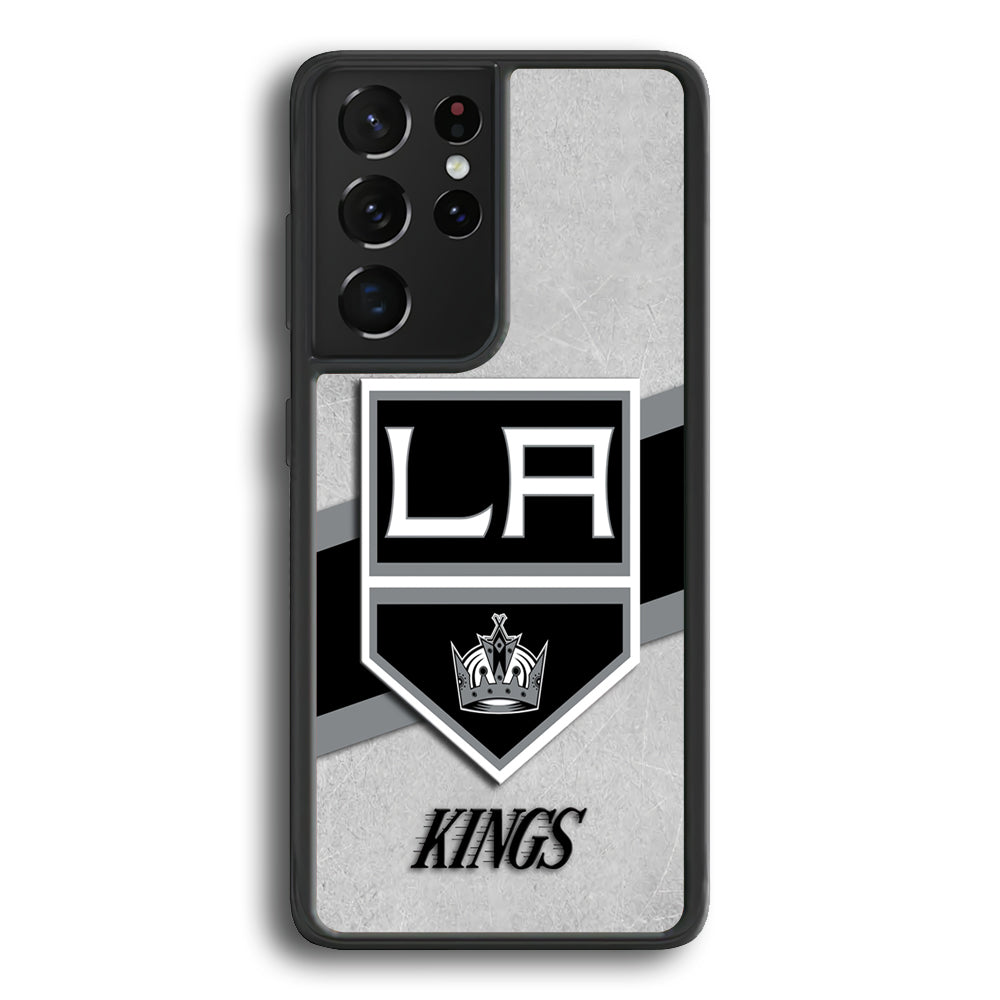 Hockey Los Angeles Kings NHL 002 Samsung Galaxy S23 Ultra Case-Phone Case-Rubber Black (2D Case)-Altracase