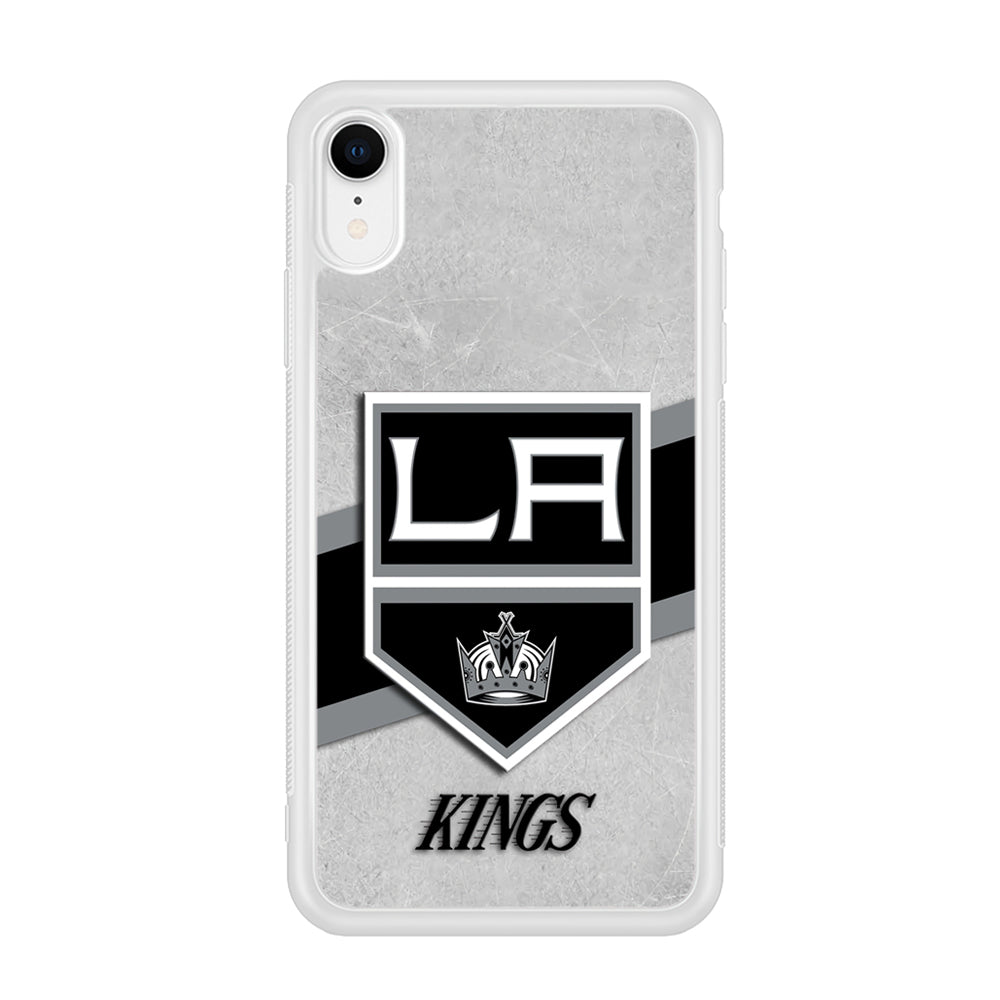 Hockey Los Angeles Kings NHL 002 iPhone XR Case-Phone Case-Rubber White (2D Case)-Altracase