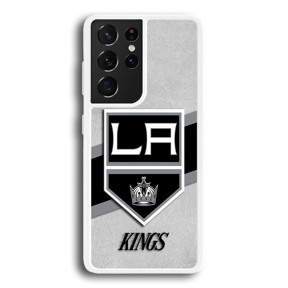 Hockey Los Angeles Kings NHL 002 Samsung Galaxy S22 Ultra Case-Phone Case-Rubber White (2D Case)-Altracase