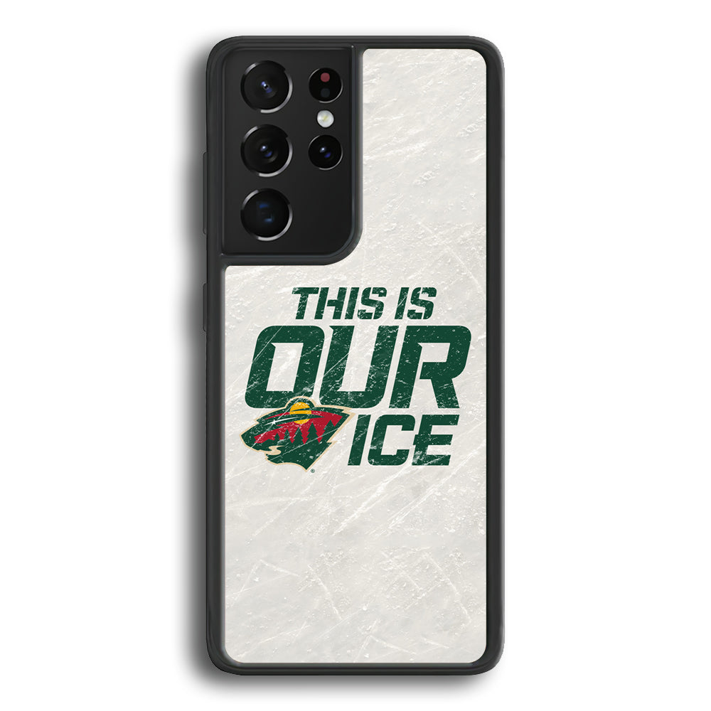 Hockey Minnesota Wild NHL 001 Samsung Galaxy S21 Ultra Case-Phone Case-Rubber Black (2D Case)-Altracase