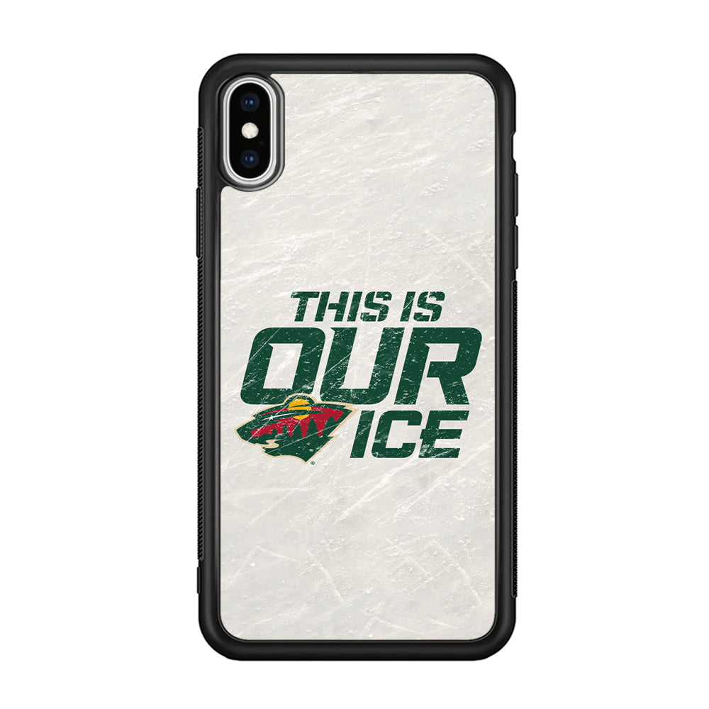 Hockey Minnesota Wild NHL 001 iPhone Xs Case-Phone Case-Rubber Black (2D Case)-Altracase