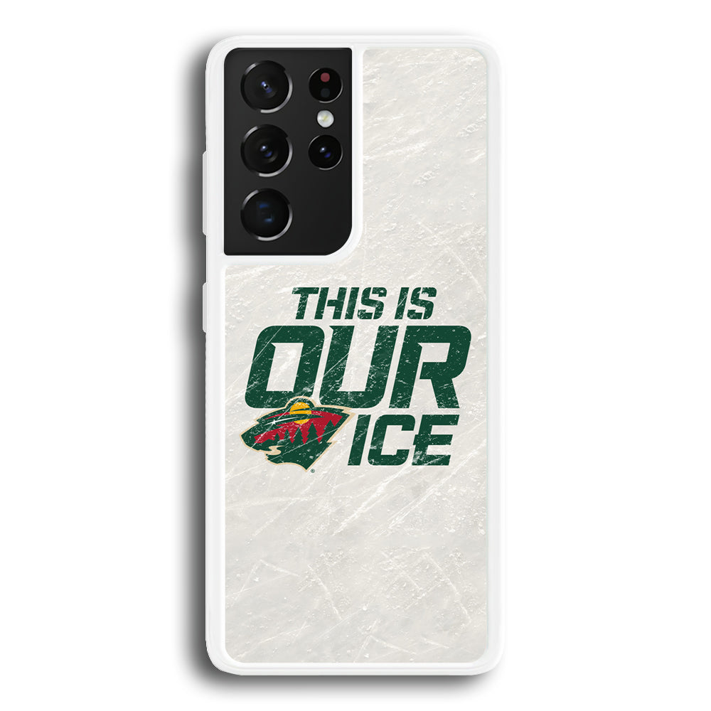 Hockey Minnesota Wild NHL 001 Samsung Galaxy S21 Ultra Case-Phone Case-Rubber White (2D Case)-Altracase