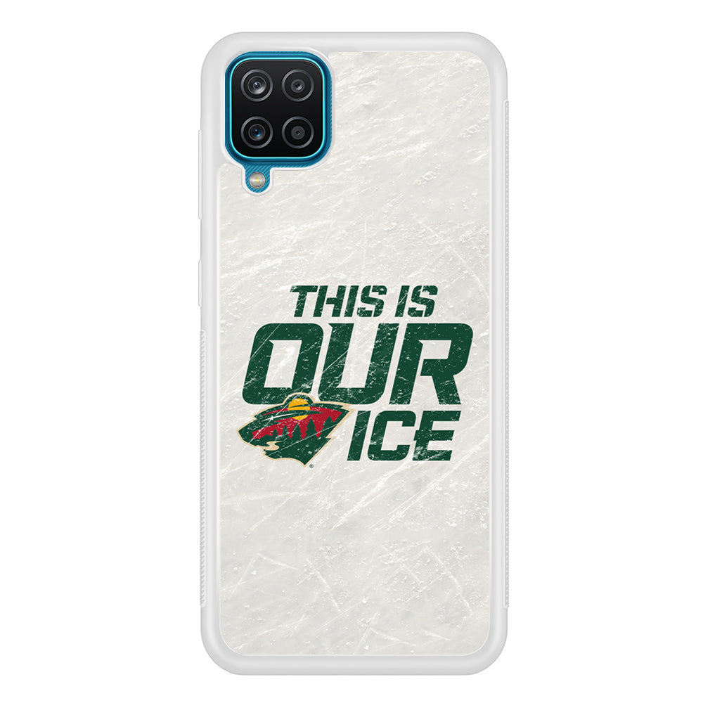 Hockey Minnesota Wild NHL 001 Samsung Galaxy A12 Case-Phone Case-Rubber White (2D Case)-Altracase