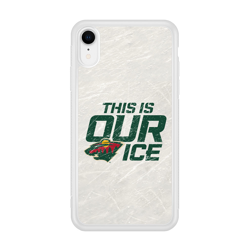 Hockey Minnesota Wild NHL 001 iPhone XR Case-Phone Case-Rubber White (2D Case)-Altracase
