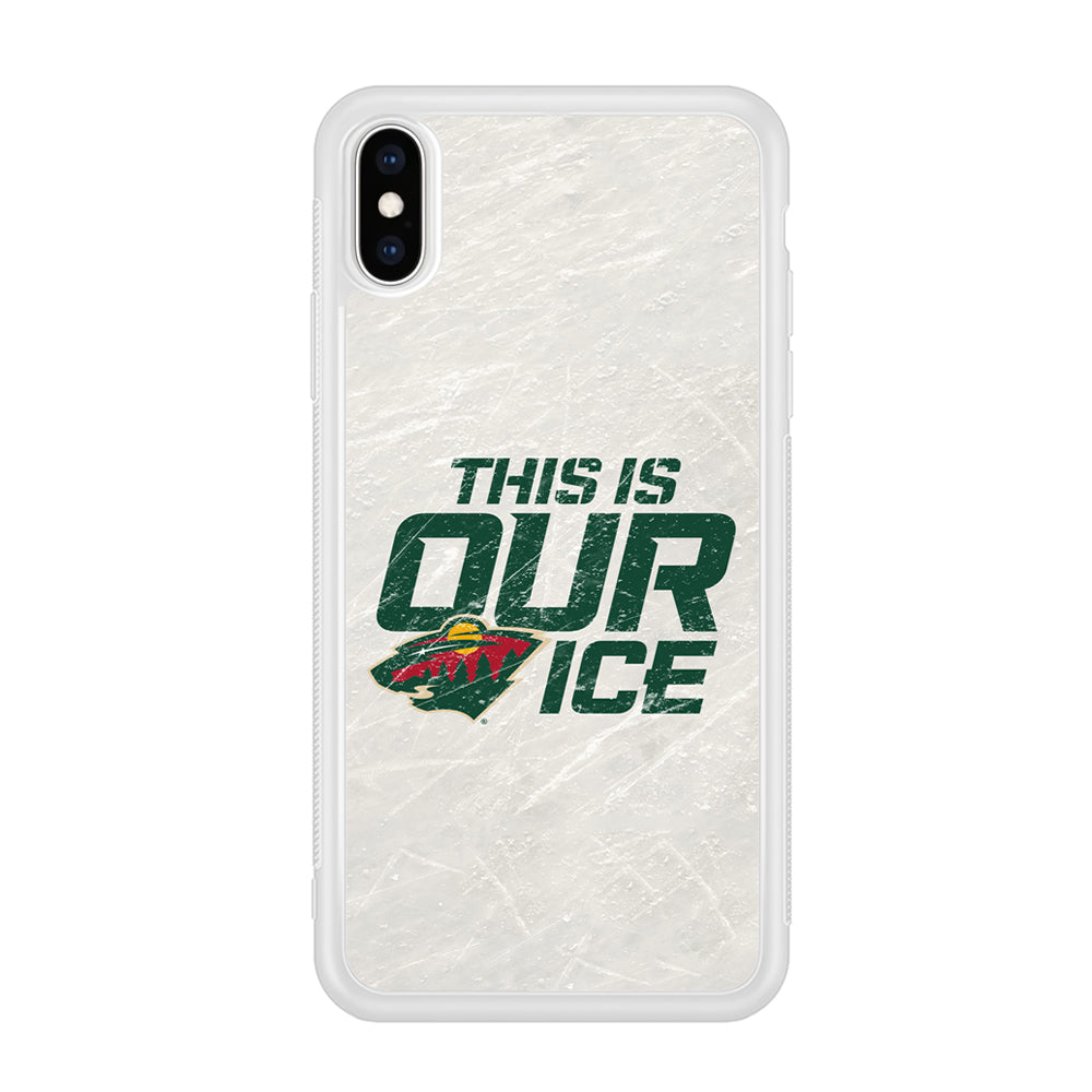 Hockey Minnesota Wild NHL 001 iPhone Xs Case-Phone Case-Rubber White (2D Case)-Altracase