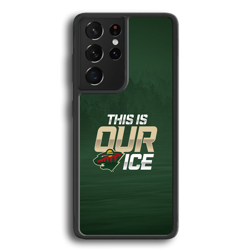 Hockey Minnesota Wild NHL 002 Samsung Galaxy S23 Ultra Case-Phone Case-Rubber Black (2D Case)-Altracase