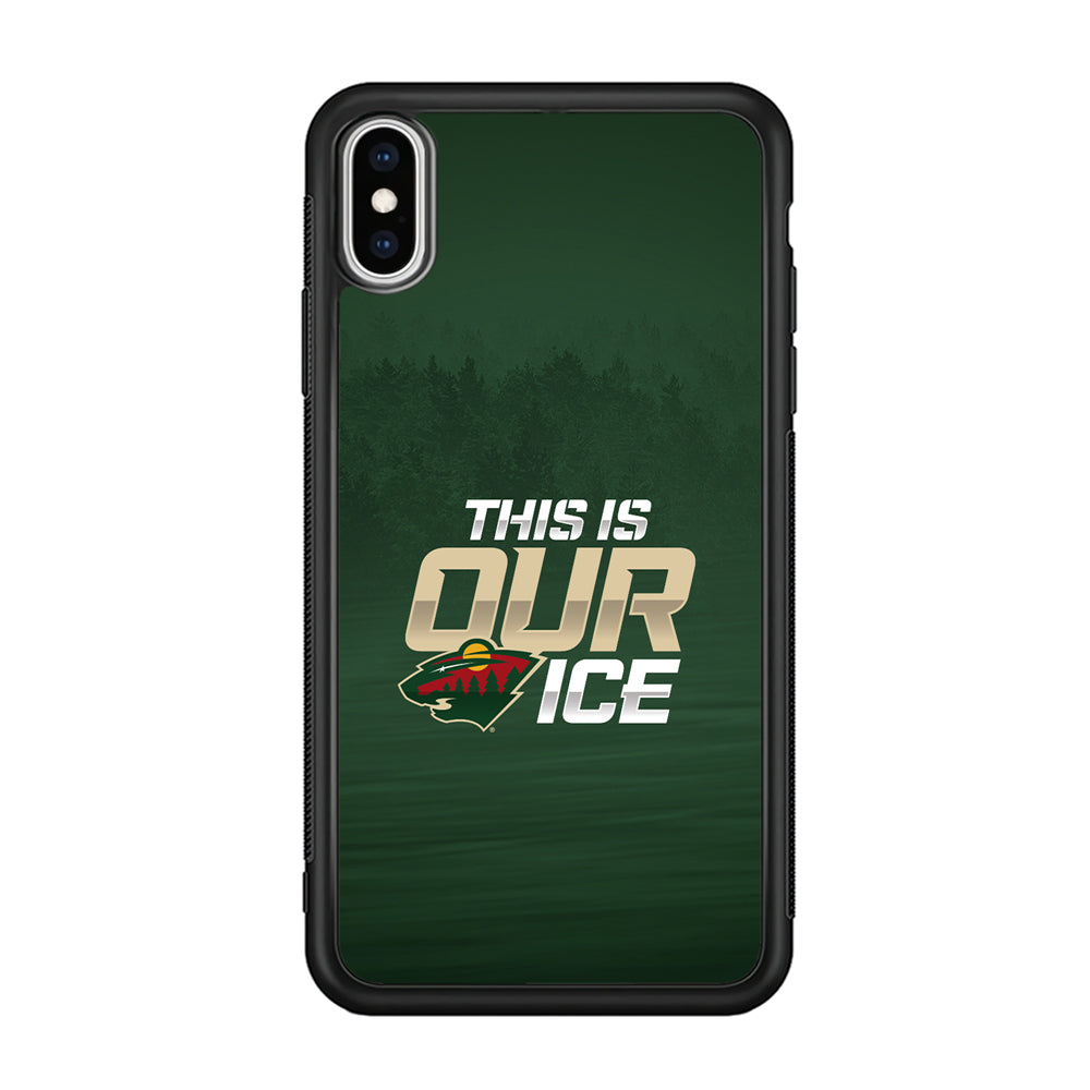 Hockey Minnesota Wild NHL 002 iPhone Xs Case-Phone Case-Rubber Black (2D Case)-Altracase