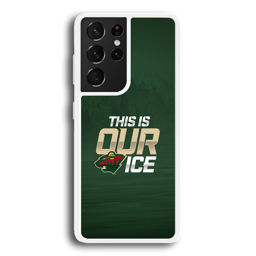 Hockey Minnesota Wild NHL 002 Samsung Galaxy S21 Ultra Case-Phone Case-Rubber White (2D Case)-Altracase