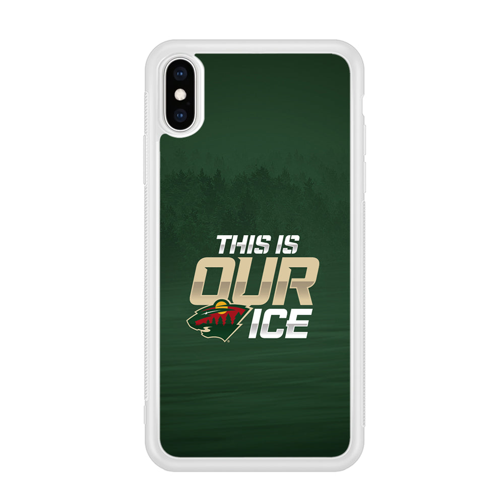 Hockey Minnesota Wild NHL 002 iPhone Xs Case-Phone Case-Rubber White (2D Case)-Altracase