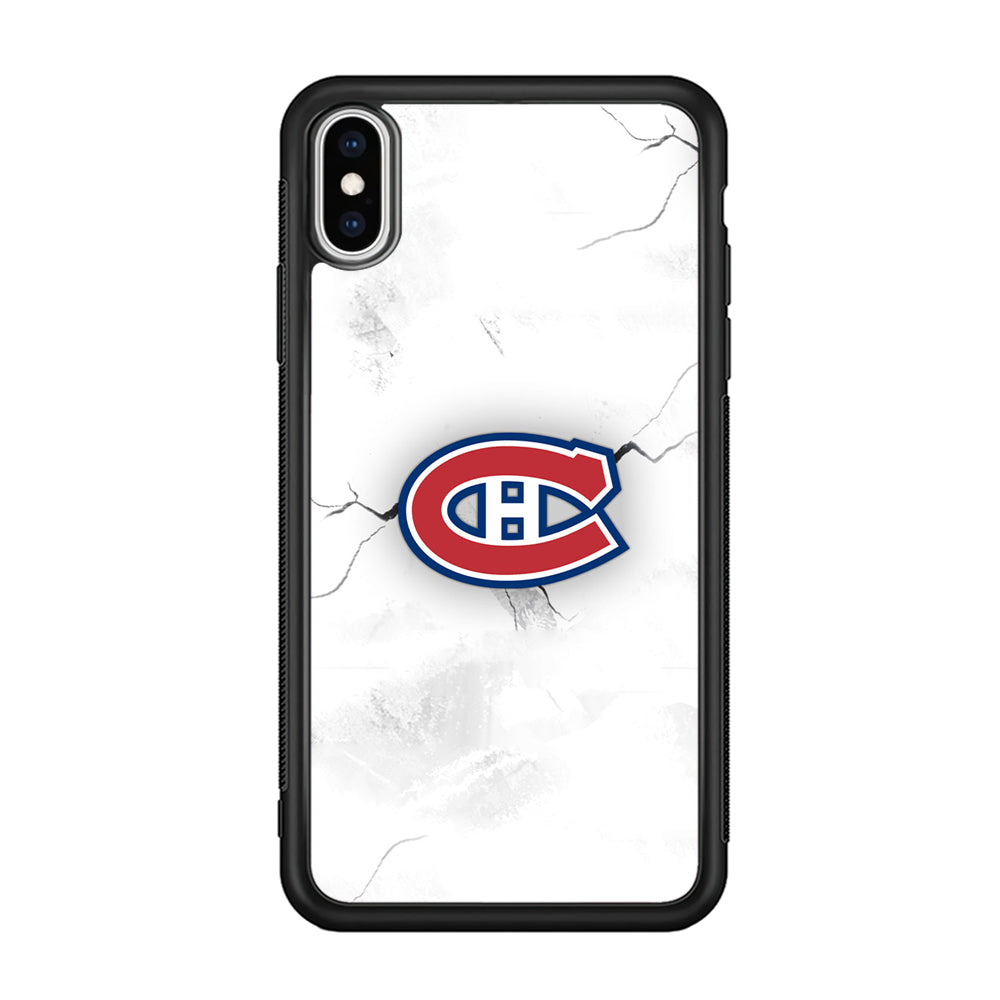 Hockey Montréal Canadiens NHL 001 iPhone Xs Case-Phone Case-Rubber Black (2D Case)-Altracase