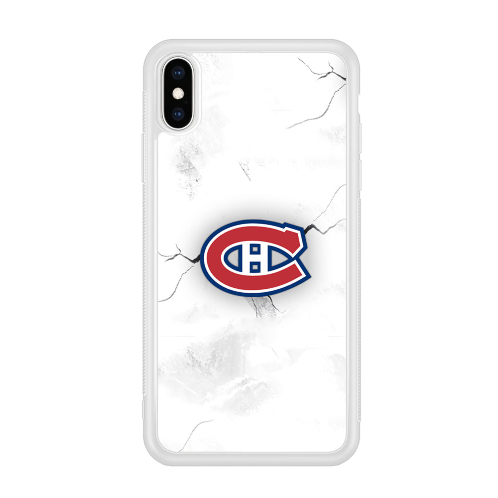 Hockey Montréal Canadiens NHL 001 iPhone Xs Case-Phone Case-Rubber White (2D Case)-Altracase