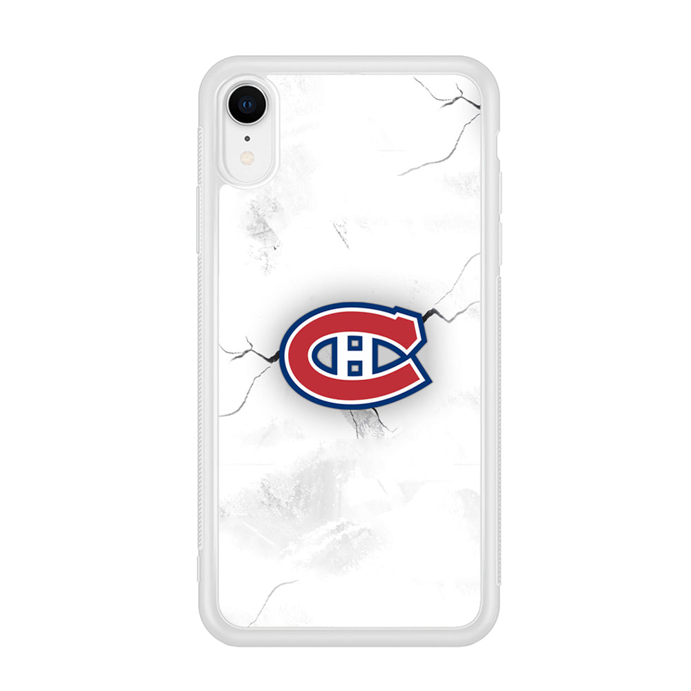 Hockey Montréal Canadiens NHL 001 iPhone XR Case-Phone Case-Rubber White (2D Case)-Altracase