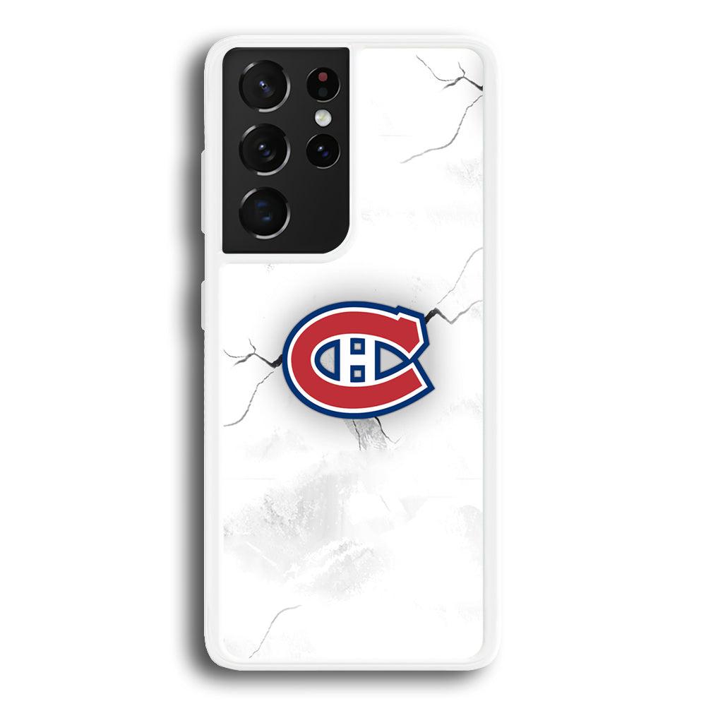 Hockey Montréal Canadiens NHL 001 Samsung Galaxy S23 Ultra Case-Phone Case-Rubber White (2D Case)-Altracase