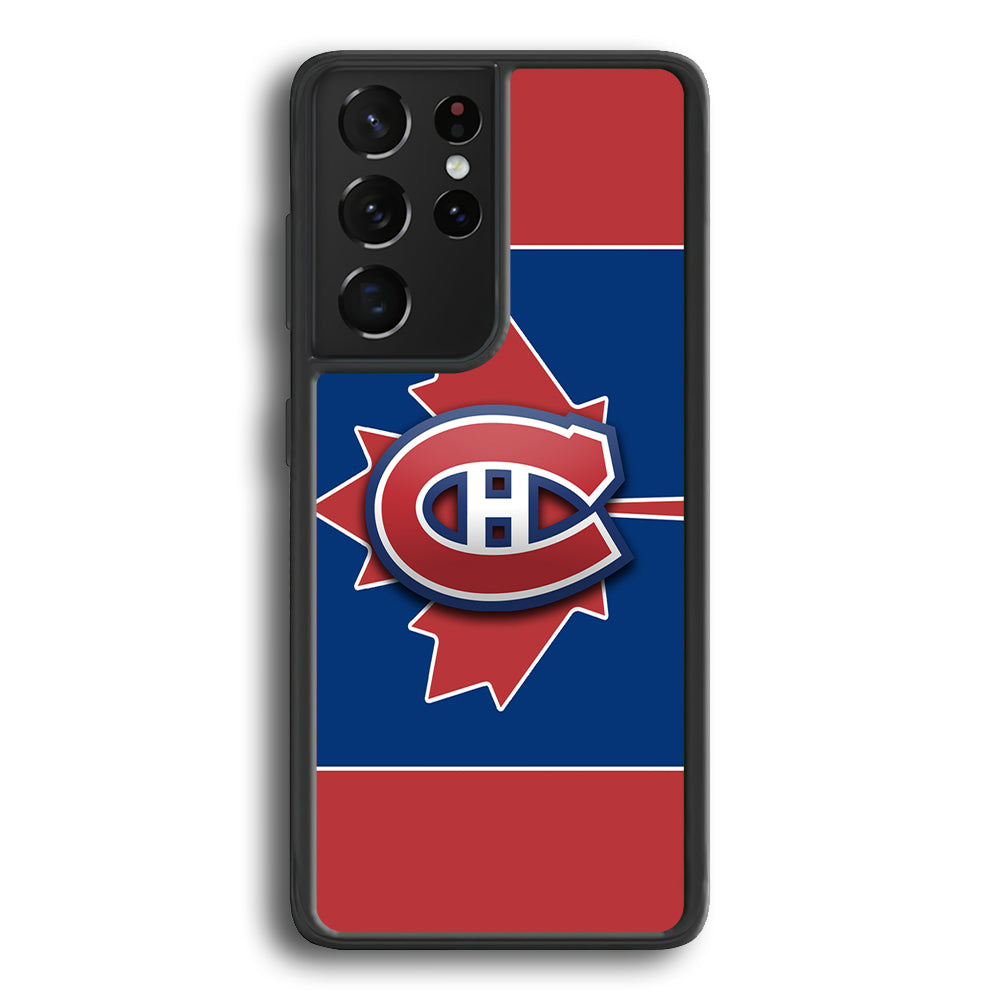 Hockey Montréal Canadiens NHL 002 Samsung Galaxy S21 Ultra Case-Phone Case-Rubber Black (2D Case)-Altracase