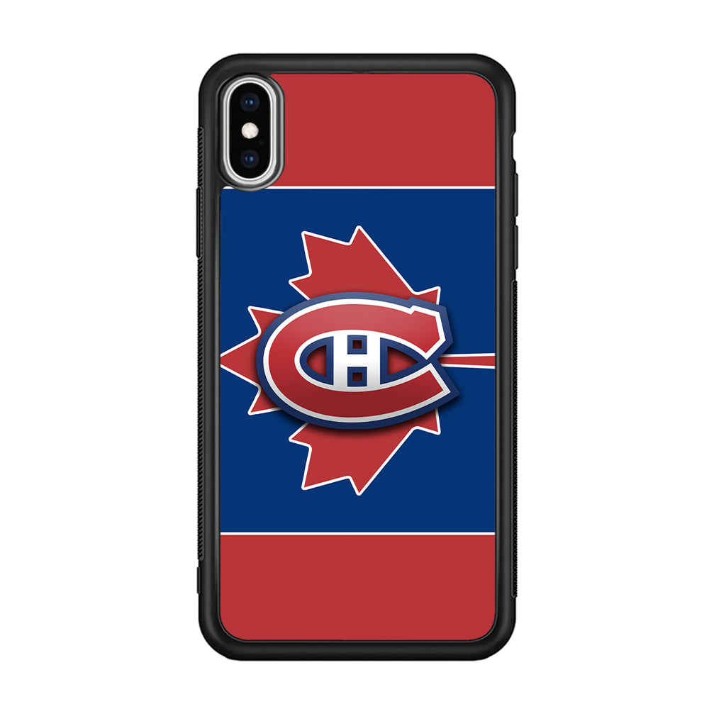 Hockey Montréal Canadiens NHL 002 iPhone Xs Case-Phone Case-Rubber Black (2D Case)-Altracase