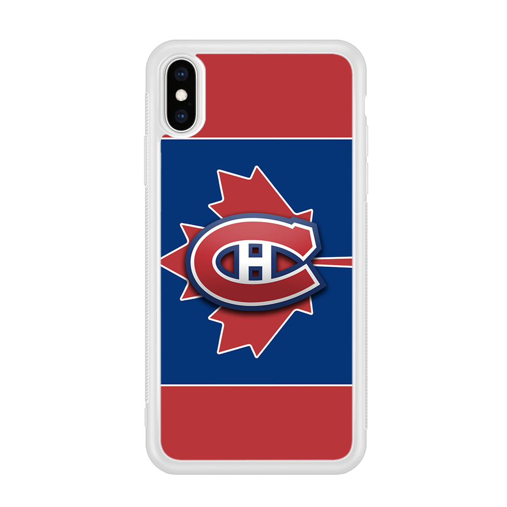 Hockey Montréal Canadiens NHL 002 iPhone Xs Case-Phone Case-Rubber White (2D Case)-Altracase