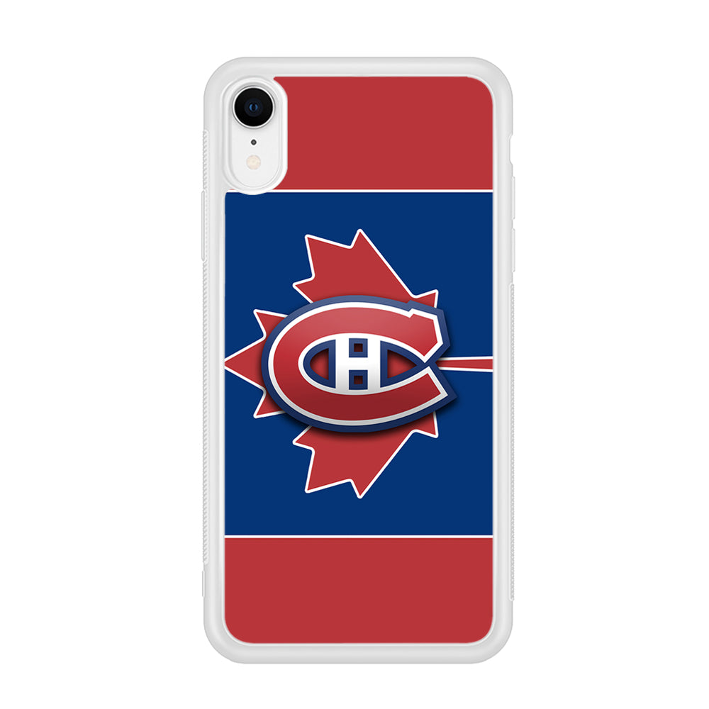 Hockey Montréal Canadiens NHL 002 iPhone XR Case-Phone Case-Rubber White (2D Case)-Altracase