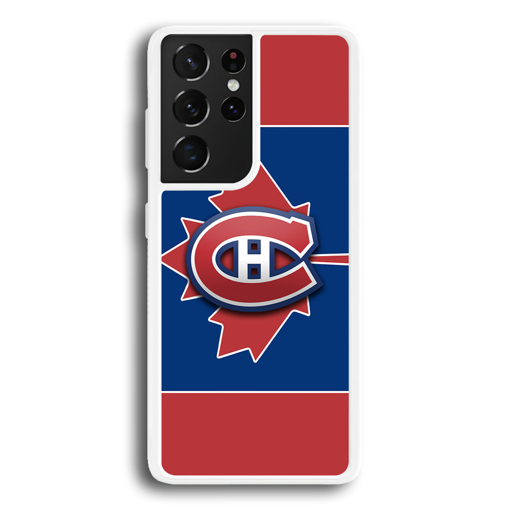 Hockey Montréal Canadiens NHL 002 Samsung Galaxy S21 Ultra Case-Phone Case-Rubber White (2D Case)-Altracase