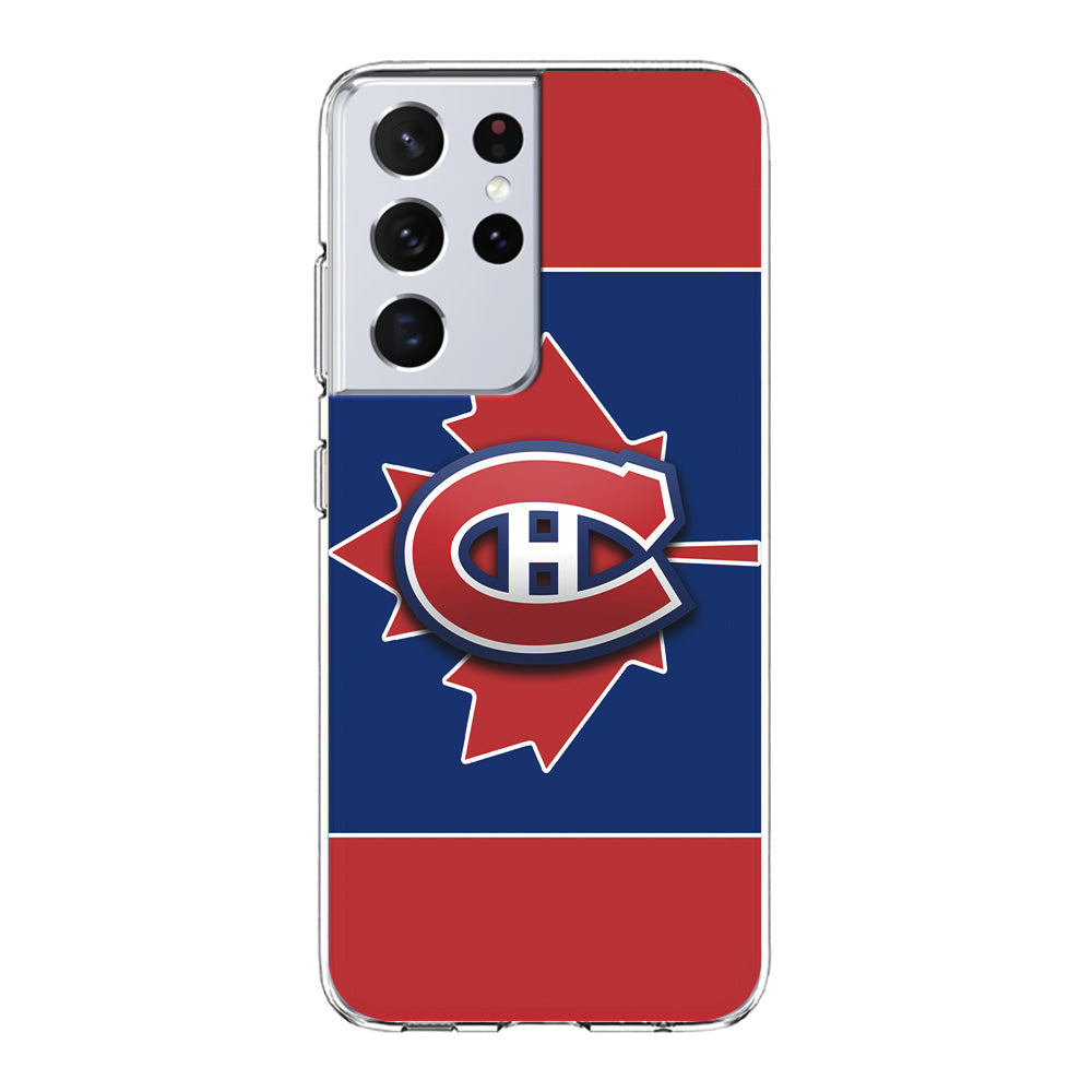Hockey Montréal Canadiens NHL 002 Samsung Galaxy S21 Ultra Case-Phone Case-Clear Soft Case-Altracase