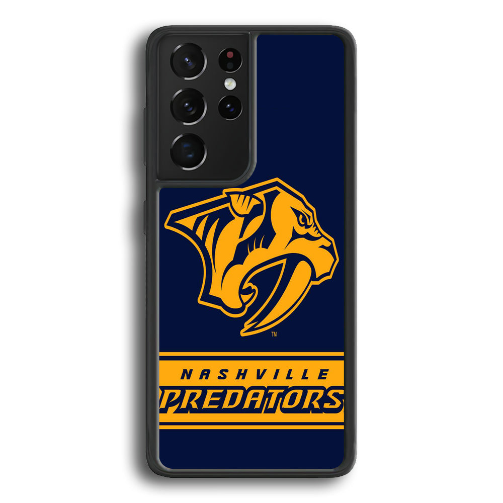 Hockey Nashville Predators NHL 001 Samsung Galaxy S21 Ultra Case-Phone Case-Rubber Black (2D Case)-Altracase