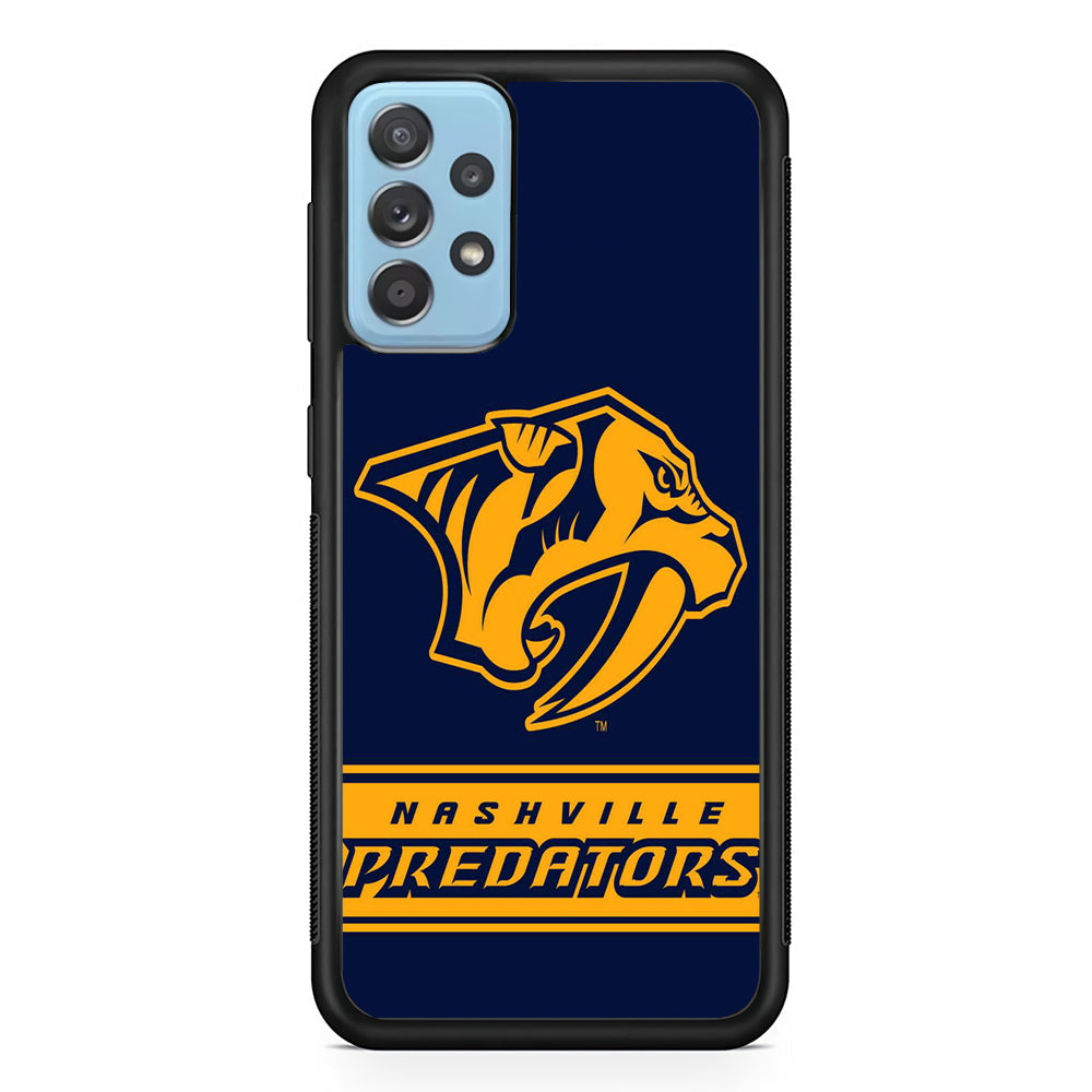 Hockey Nashville Predators NHL 001 Samsung Galaxy A72 Case-Phone Case-Rubber Black (2D Case)-Altracase