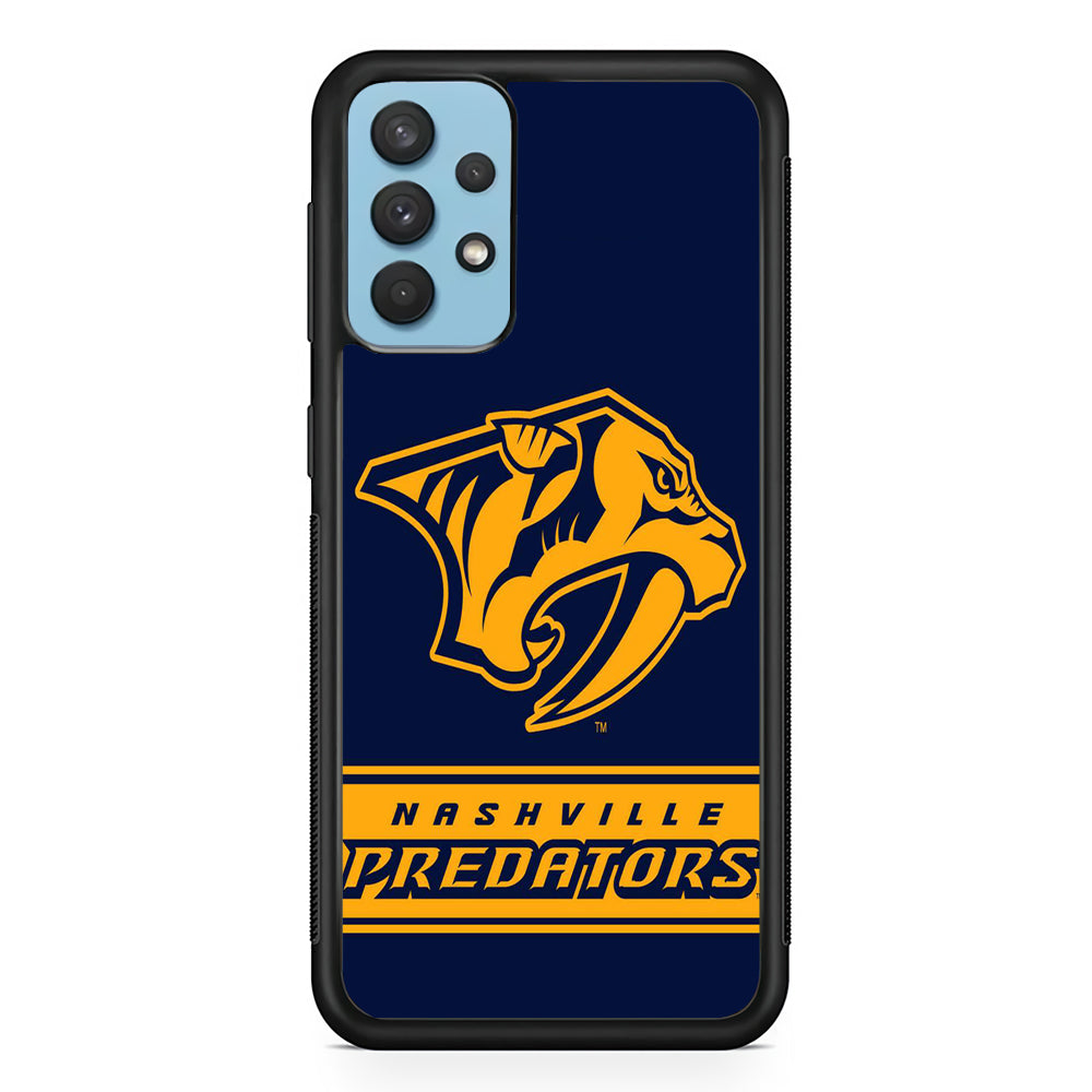 Hockey Nashville Predators NHL 001 Samsung Galaxy A32 Case-Phone Case-Rubber Black (2D Case)-Altracase
