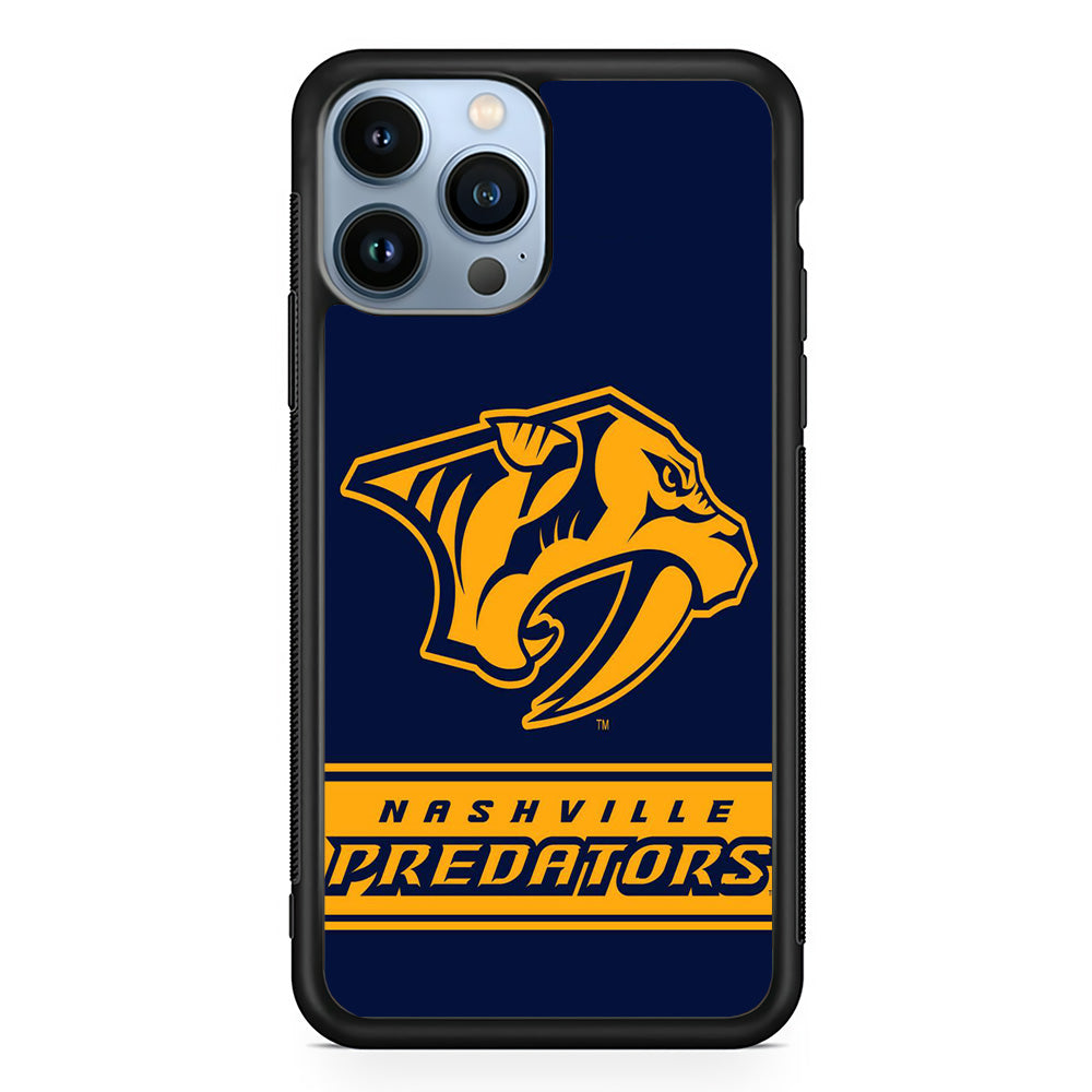 Hockey Nashville Predators NHL 001 iPhone 15 Pro Max Case-Phone Case-Rubber Black (2D Case)-Altracase