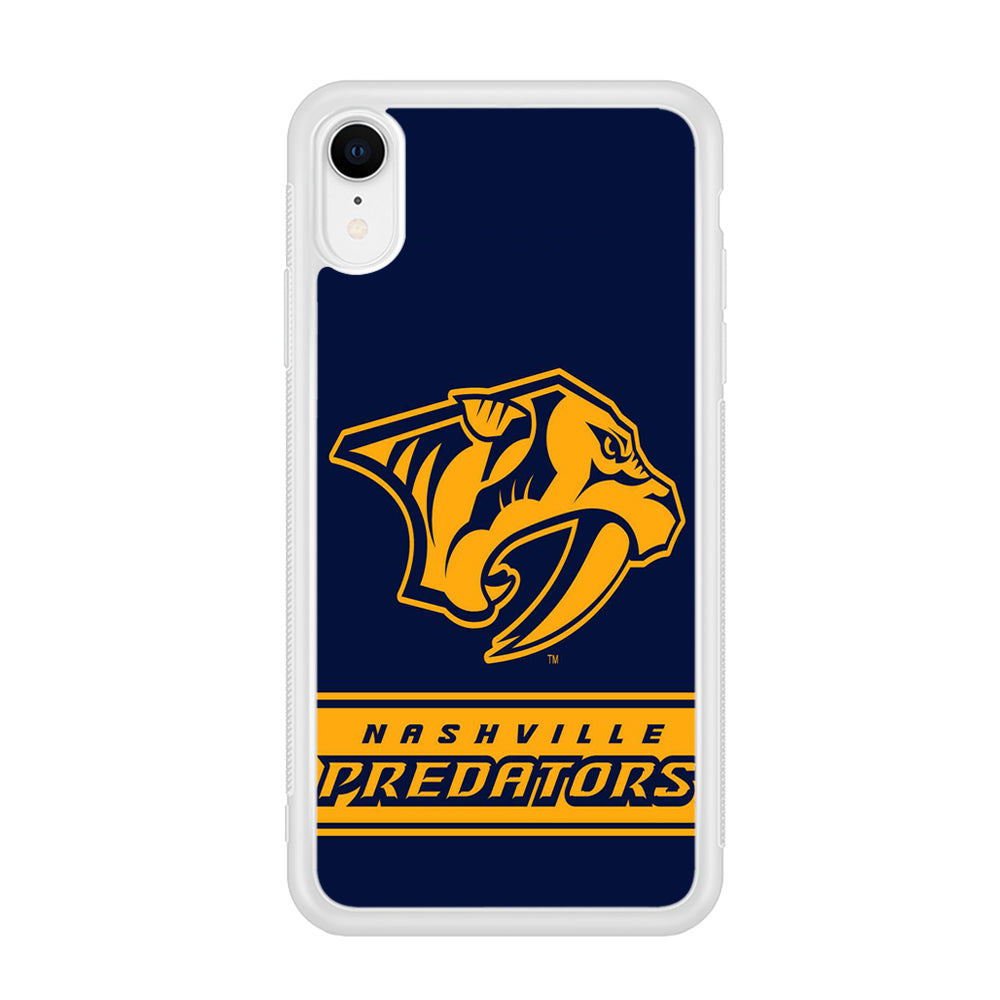 Hockey Nashville Predators NHL 001 iPhone XR Case-Phone Case-Rubber White (2D Case)-Altracase