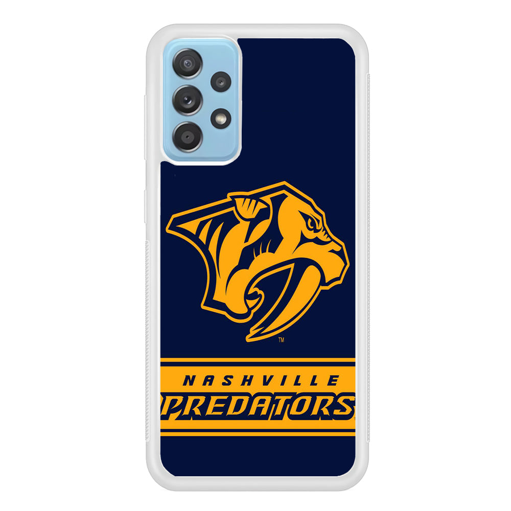 Hockey Nashville Predators NHL 001 Samsung Galaxy A72 Case-Phone Case-Rubber White (2D Case)-Altracase